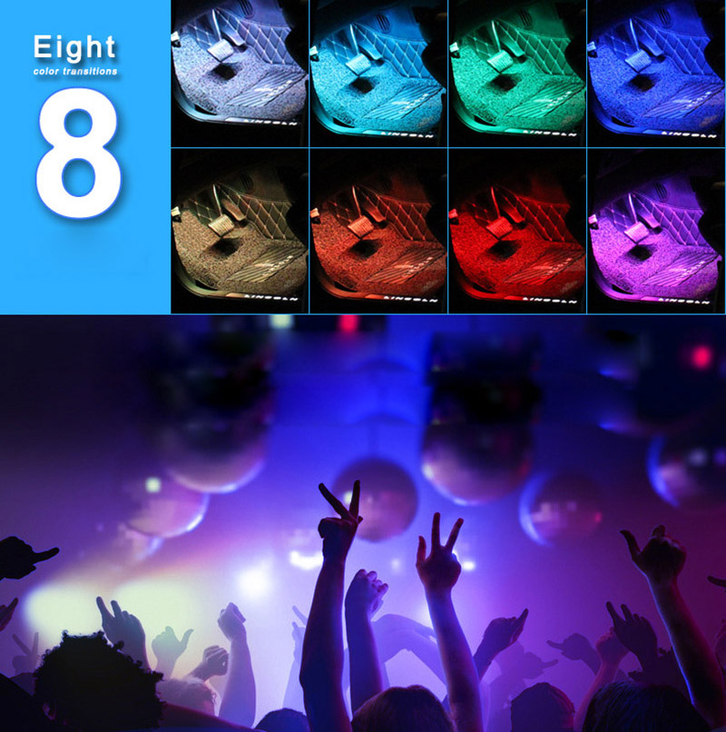 DC5V 222mm Car Atmosphere LED Light Bar Kit Foot Atmosphere High Flexible LED Lighting Multicolor With RGB Music Rhythm Welcome Light Bar DC5V 222mm Car Atmosphere LED Light Bar Kit Foot Atmosphere High Flexible LED Lighting Multicolor With RGB Music Rhythm Welcome Light Bar